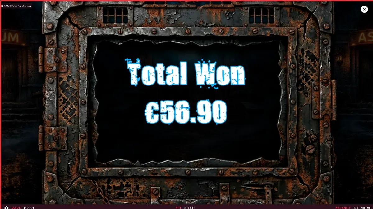 Tampilan visual mencekam dari slot Phantom Asylum dengan tema rumah sakit jiwa
